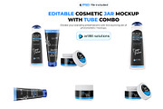 luxury Cosmetic Bottle Mockup Combo, a Packaging Mockup by artBit Design Studio (Thumbnail 1 of 5)
