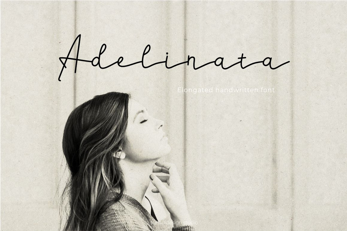 Adelinata script handwritten font, a Script Font by suhadidesign (Photo 1 of 9)