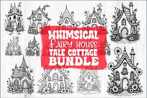 Whimsical Fairy Tale Cottage Collect, a Graphic by Designs_River