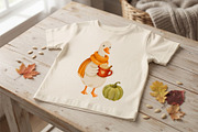 Watercolor Autumn Geese Clipart, an Animal Illustration by ArtGiftsStudio (Thumbnail 2 of 5)