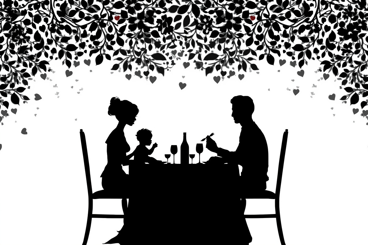 Minimalist family eating dinner, an Illustration by Amazin_art (Photo 13 of 17)