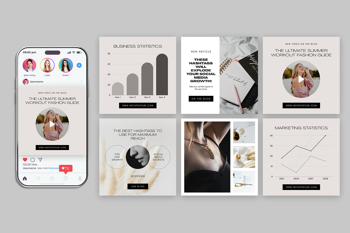 Instagram Post Template Social Media, a Social Media Template by Miyaji75 (Photo 6 of 9)