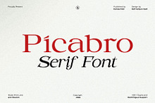 Picabro Serif Font