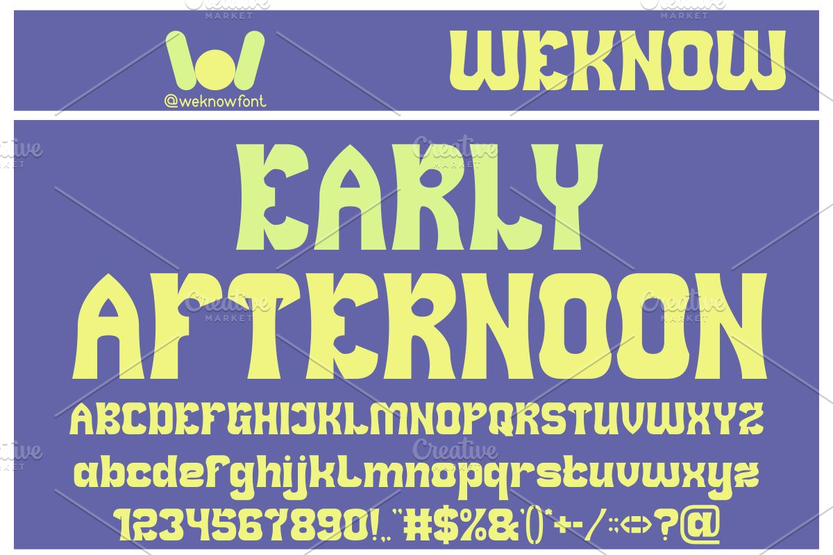 Early Afternoon font, a Font by weknow (Photo 1 of 8)
