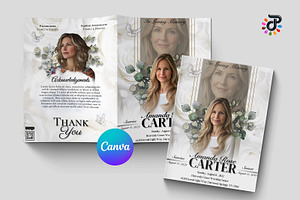 Elegant Canva Obituary Template