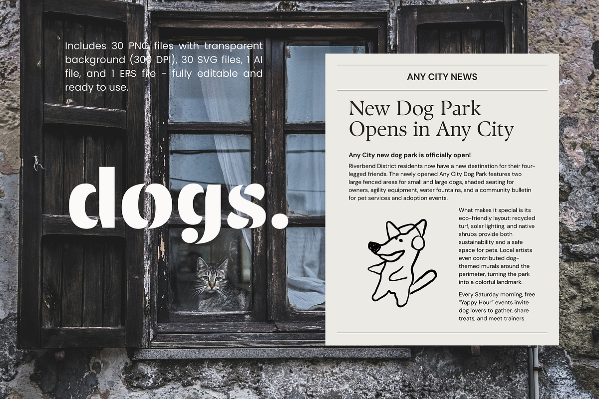 DOGS: Naive Vector Dog Illustrations, an Animal Illustration by Veyla (Photo 7 of 11)