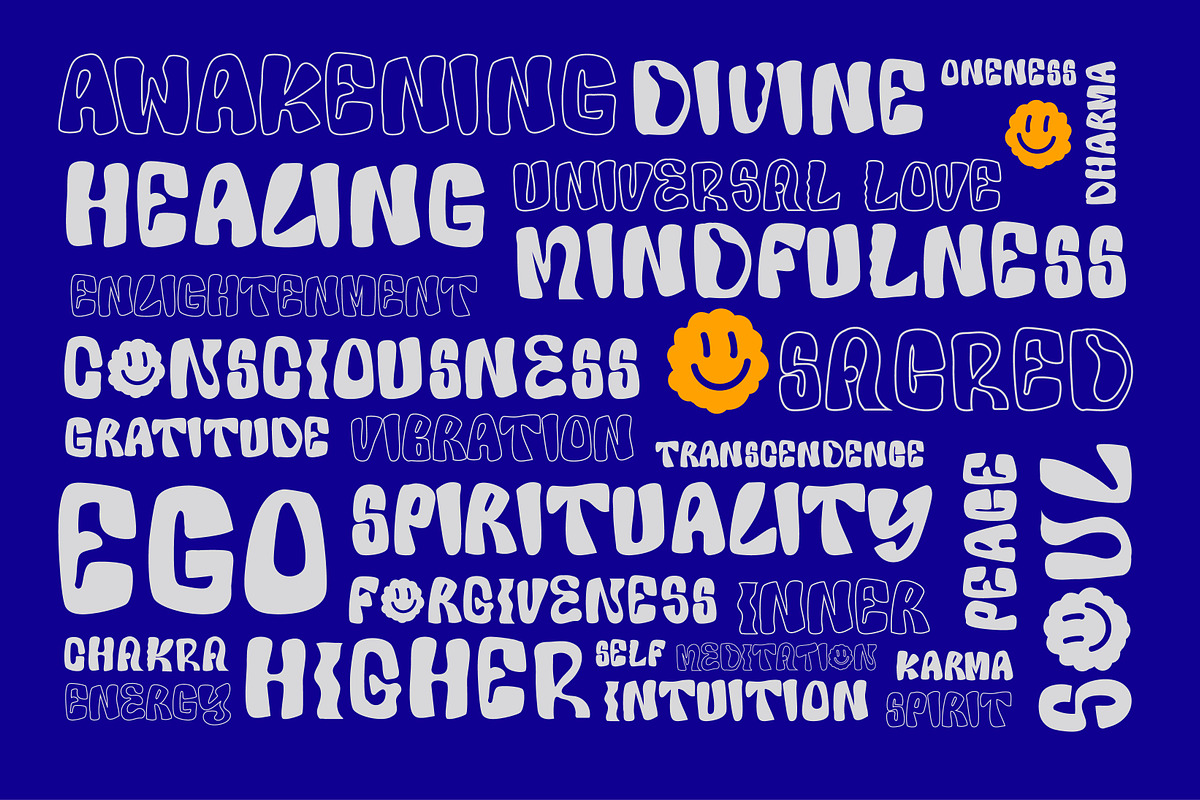 MickySmoki - psychedelic groovy font, a Font by Sanskertype Studio (Photo 3 of 10)
