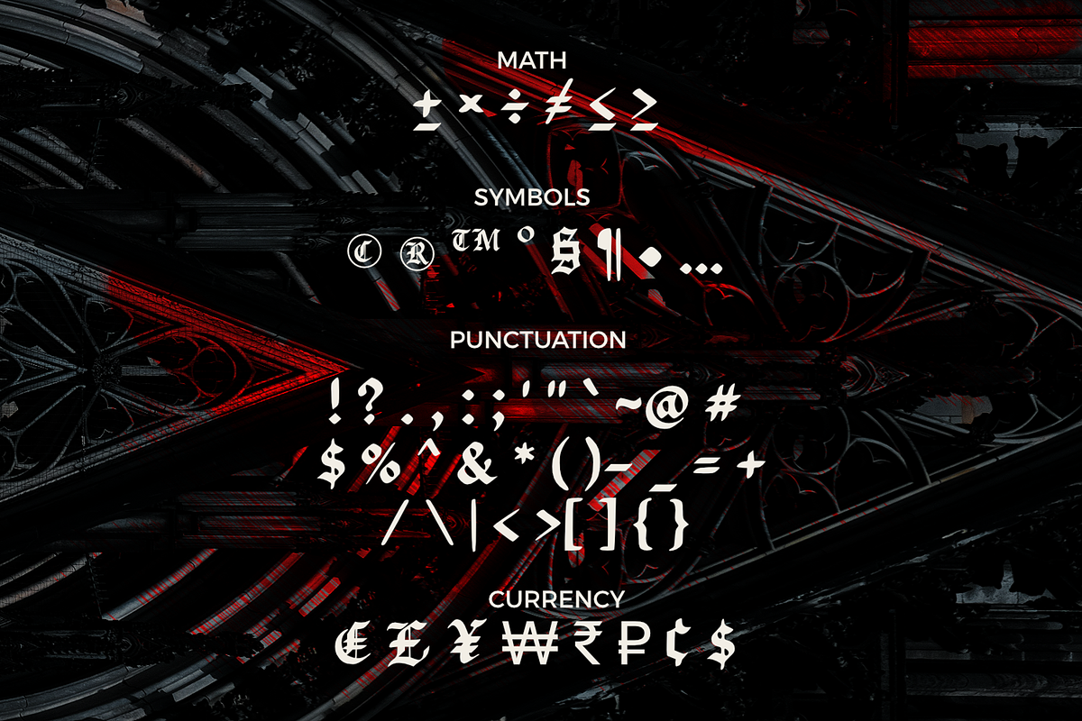 Sura Blackletter Gothic Typeface, a Blackletter Font by mesuka (Photo 6 of 7)