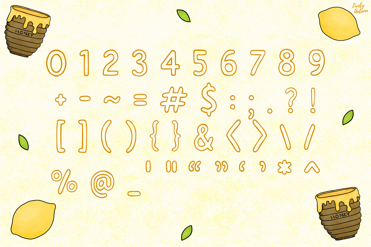 Honey Lemon | Handwriting Font, a Handwritten Font by LivelyAutumn11.11 (Photo 3 of 5)