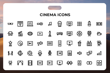 Cinema Icons, a Duotone Icon by Guapoo