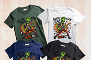 Alien playing an electric guitar., a Decorative Illustration by yod67 (Thumbnail 3 of 6)