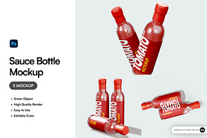 Sauce Bottle Mockup, a Packaging Mockup by SLAB! Design