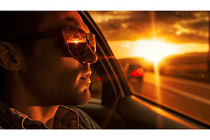glare sun in eyes ai generated, a Person Photo by pikepicture