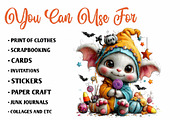 Spooky Cute Halloween Clipart, a Seasonal Illustration by CreationArt (Thumbnail 5 of 7)