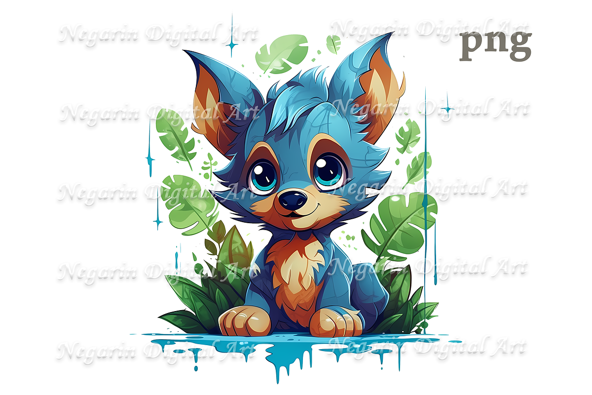 Watercolor Cute Wolf Clipart, an Object Graphic by Negarin Digital Art (Photo 2 of 11)
