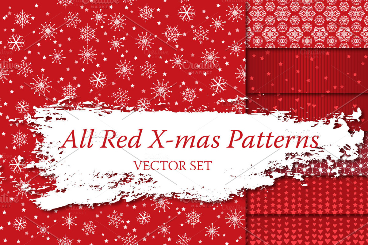 7 Red Christmas Patterns, a Pattern Graphic by Sunny Design (Photo 1 of 4)