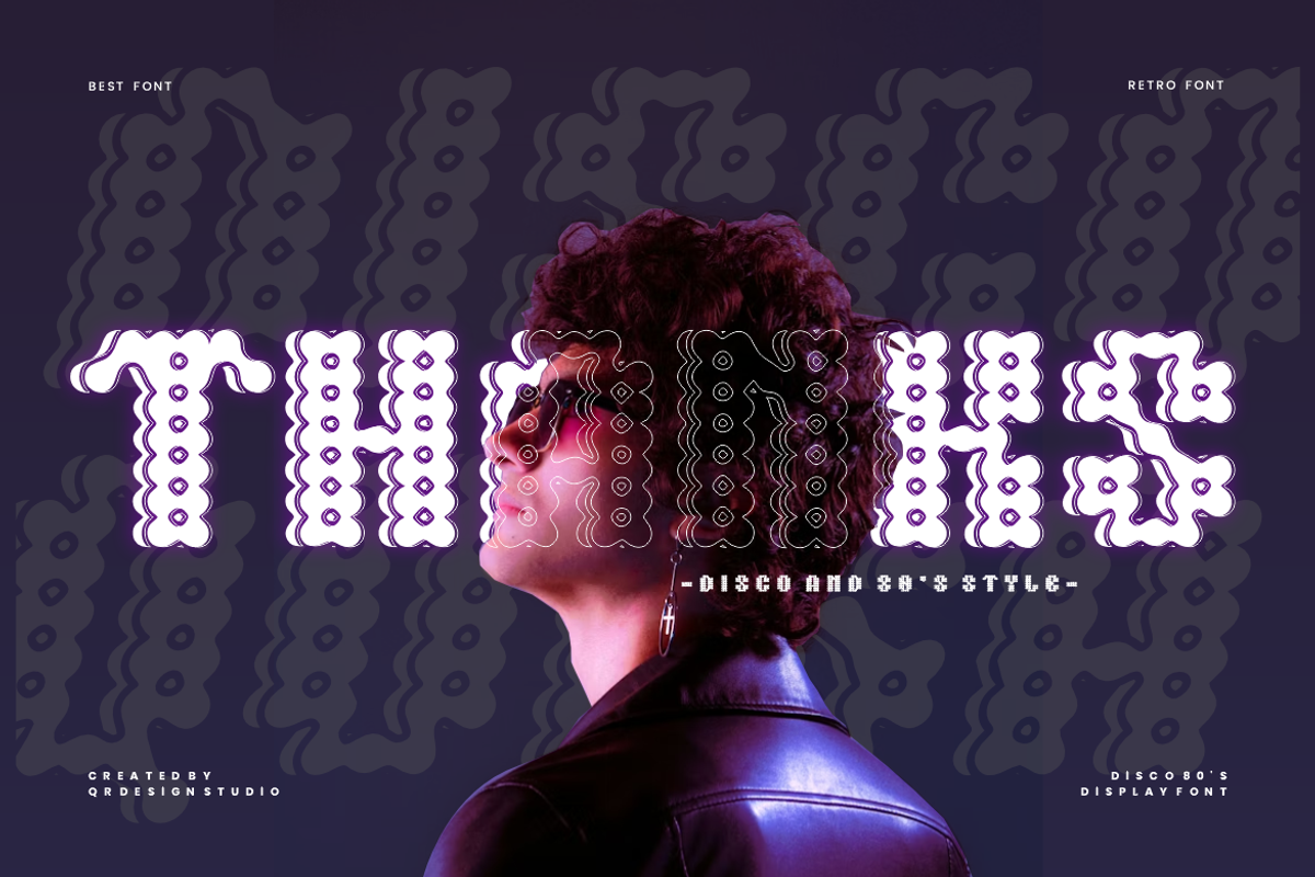 Disco Quiga Font, a Sans Serif Font by QR Design Studio (Photo 6 of 6)