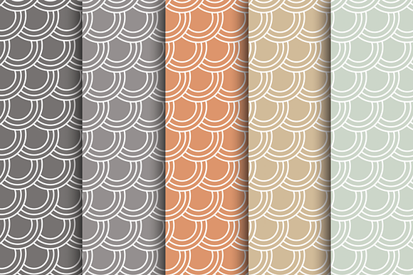 Muted Fish Scale Papers preview 2