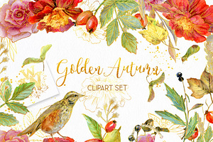 Seasonal Watercolor Bundle Clip Art