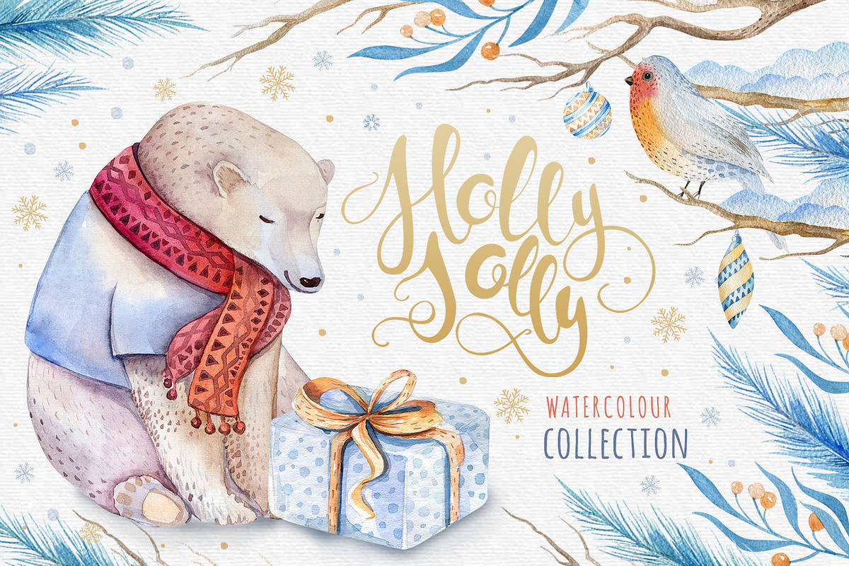 Christmas bear, a Decorative Illustration by Peace ART (Photo 1 of 6)