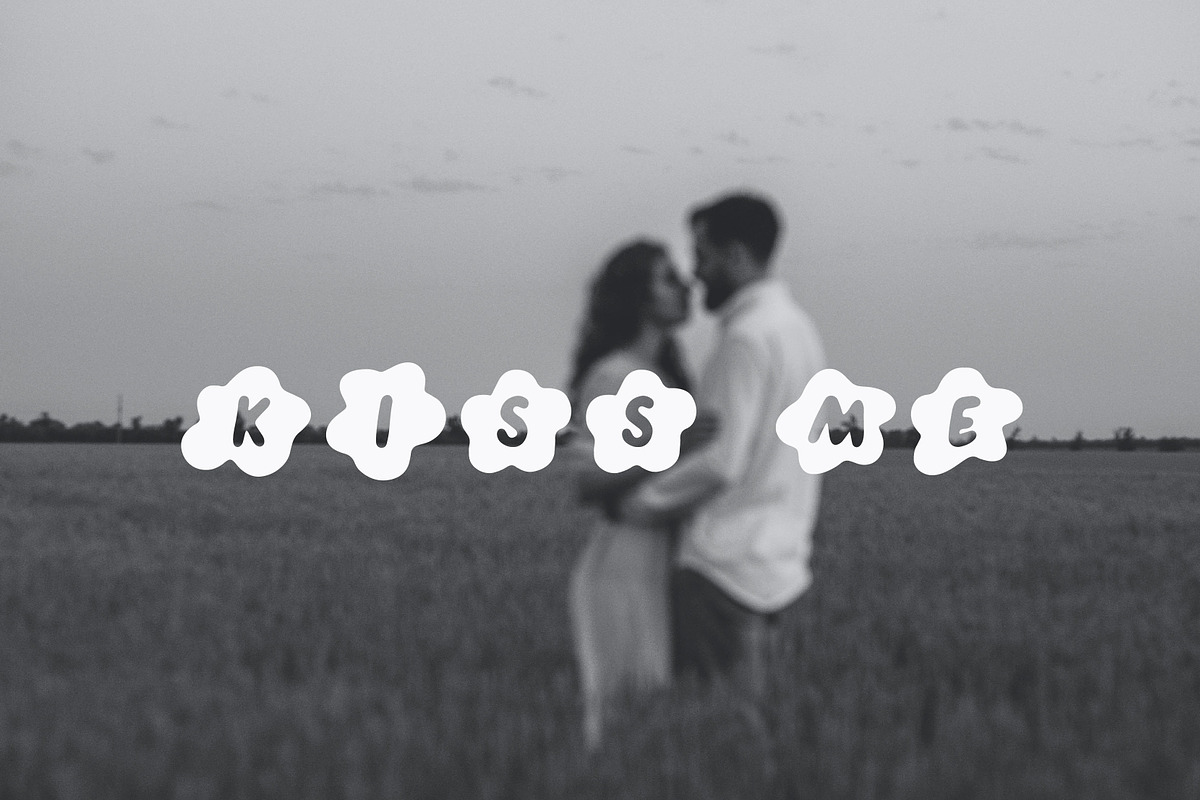 FLOWER PARTY | groovy flower font, a Font by Loryn Ipsum (Photo 2 of 11)