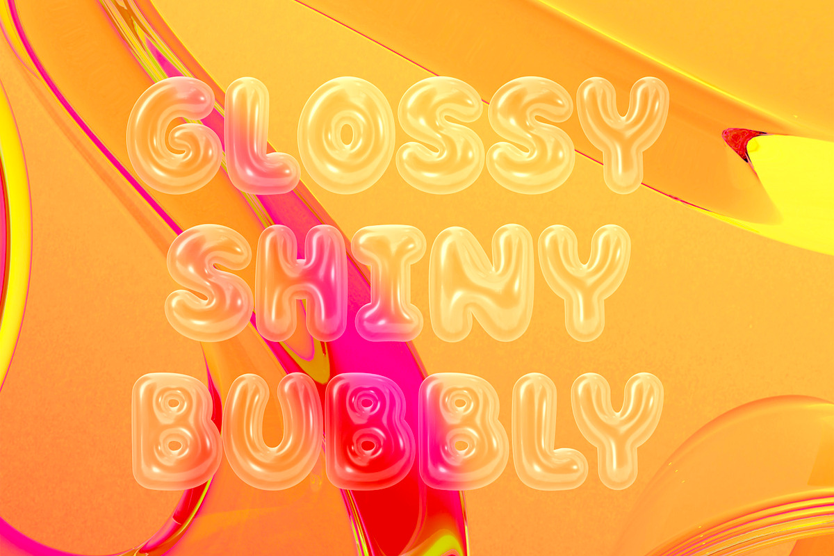 Blown Glass 3D SVG Bubble Color Font, a Sans Serif Font by The Creative Bix (Photo 9 of 13)