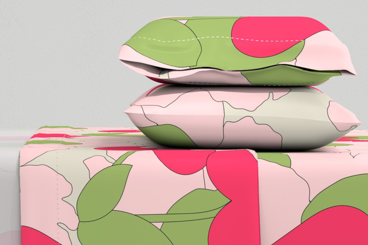 Cherries and cute pink blooms, a Pattern Graphic by Cotton Melon pattern Shop (Photo 2 of 5)