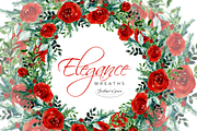 Watercolor Red Flowers - Christmas, an Illustration by Feather Grace Designs (Thumbnail 6 of 12)