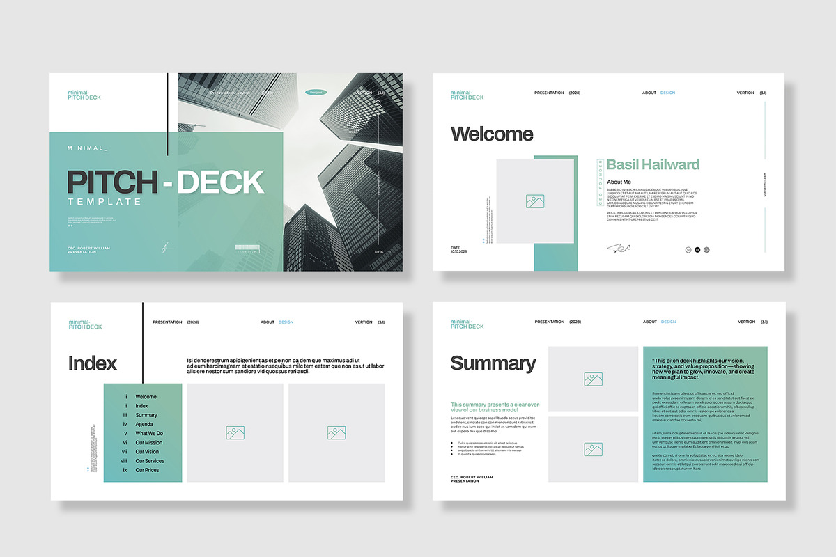 Minimal Pitch Deck Presentation, a Presentation Template by MightyDesign (Photo 2 of 8)