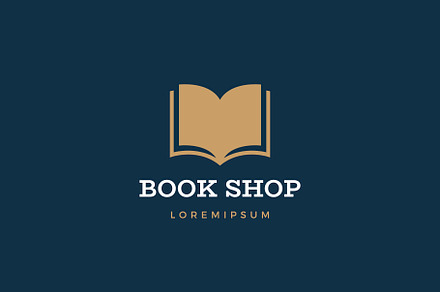 Book logo template.