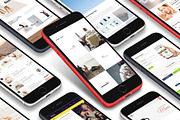 3D iPhone Presentation Mock-Up 23, an iPhone Mockup by Graphicsworld125 (Thumbnail 1 of 10)