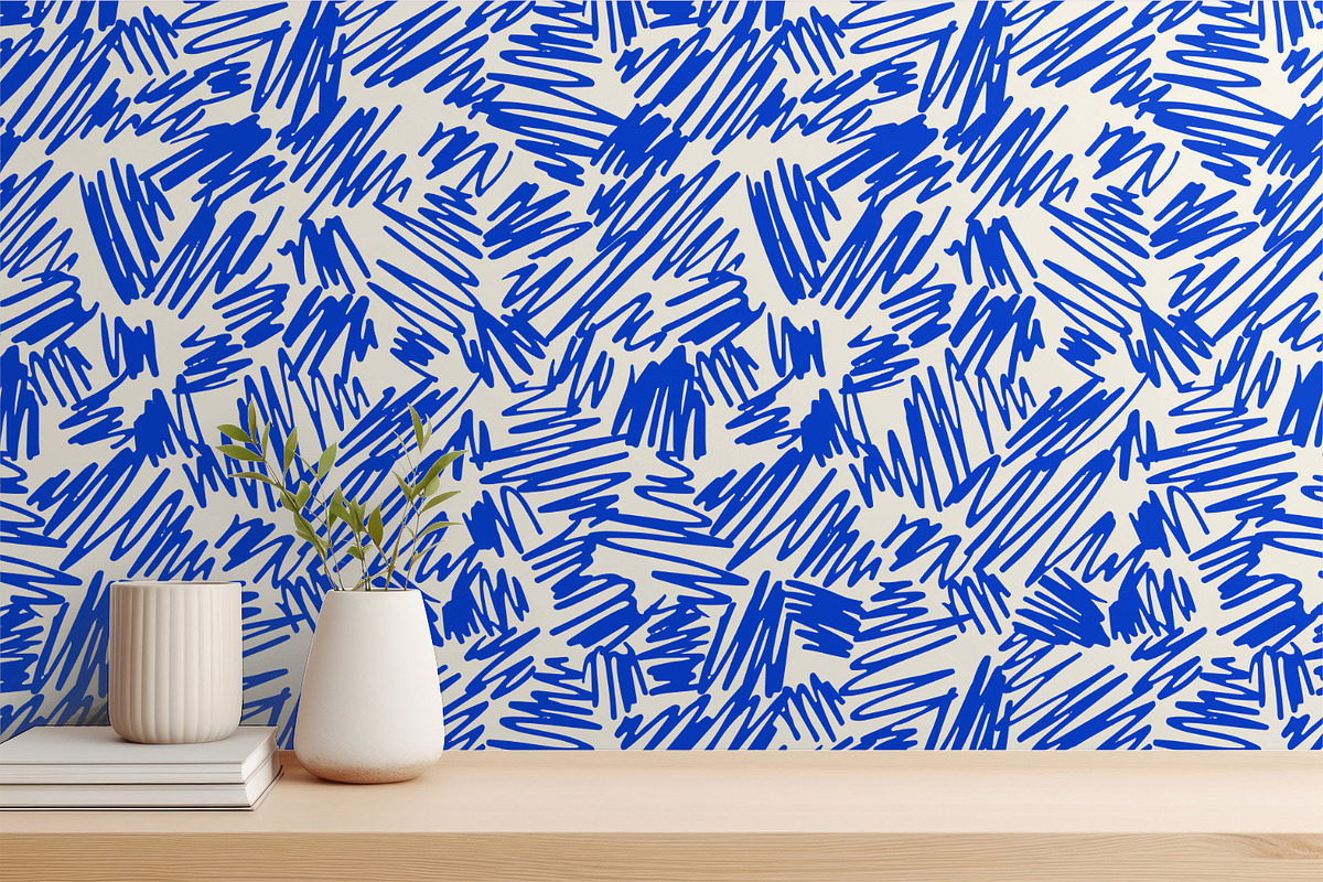 Blue Marker Scribbles, a Pattern Graphic by MalyskaStudio (Photo 4 of 5)