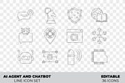 AI Agent and Chatbot Outline Icon, an Outline Icon by Unique Design Team (Thumbnail 3 of 3)