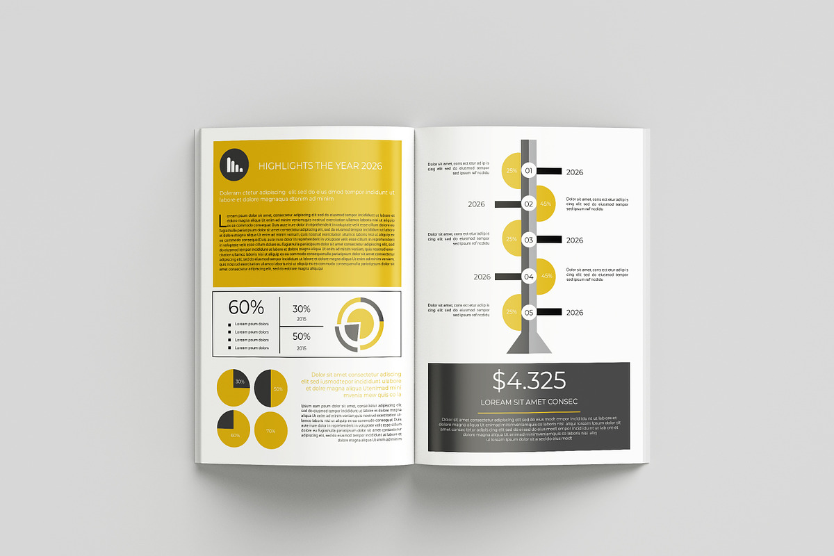 Annual Report Template, a Brochure Template by retrographix (Photo 9 of 14)