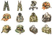 Hunting and Fishing Clipart, an Illustration by CitraGraphics (Thumbnail 5 of 5)