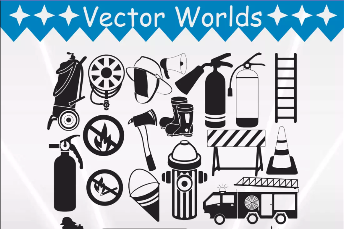 Firefighter Equipment Svg, Fire Svg, an Object Graphic by VectorWorlds (Photo 2 of 3)