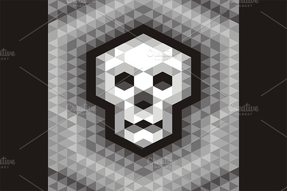 Skull Seamless Geometric Pattern