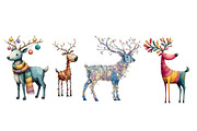 Quirky Christmas Reindeer Clip Art, an Illustration by Designworld (Thumbnail 2 of 4)