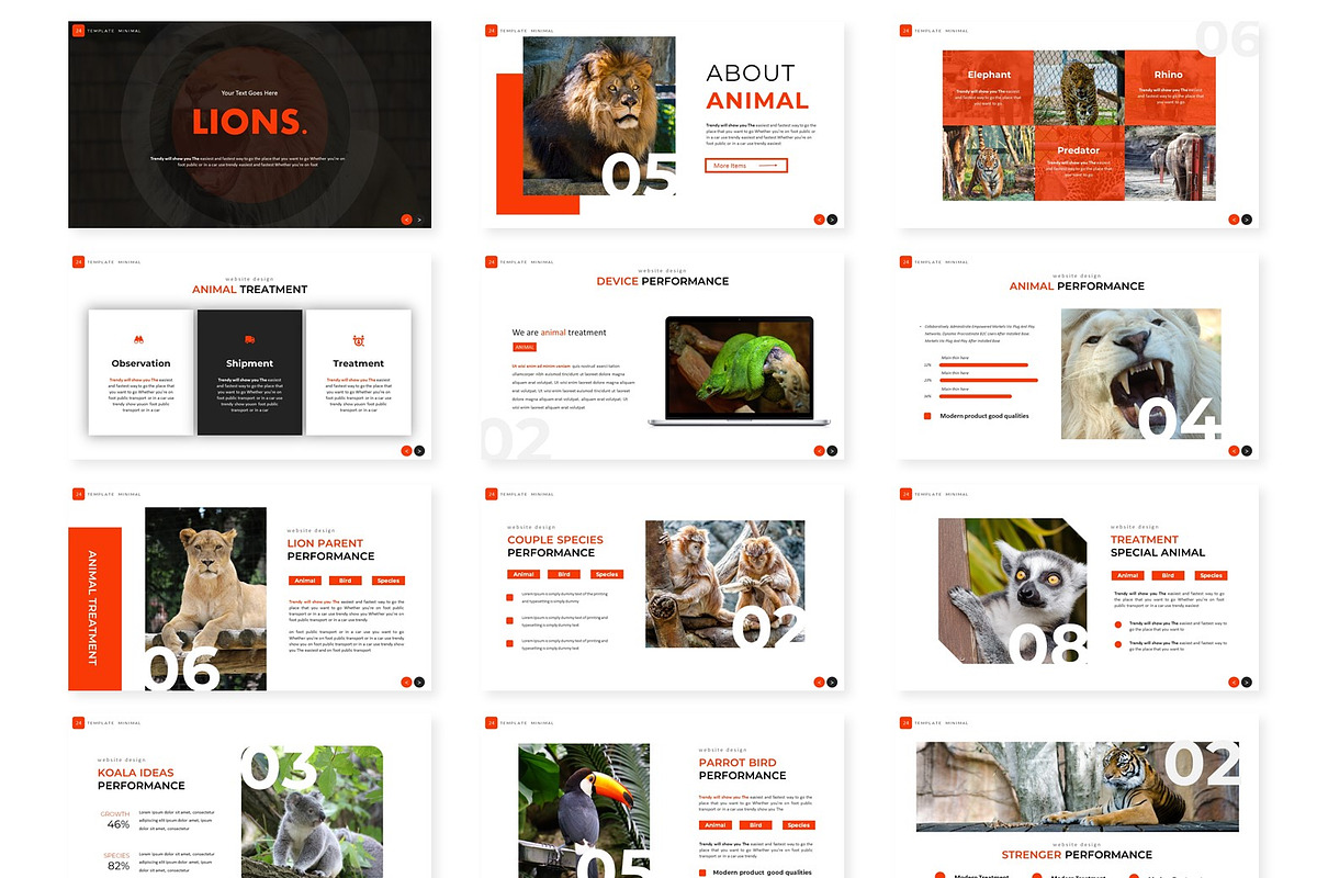 Lions - Powerpoint Template, a Presentation Template by AQR Studio