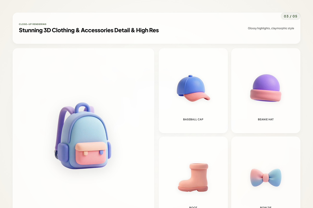 3D Clothing & Accessory Icons, an Emoji Icon by River Visual (Photo 3 of 5)