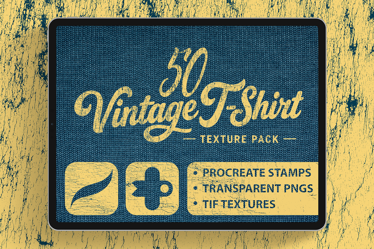 Vintage T-Shirt Texture Pack, a Brush Add-On by PeeperDesignStudio (Photo 1 of 6)
