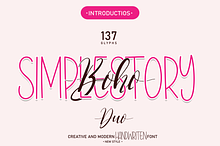 Boho Simplestory | Font Duo