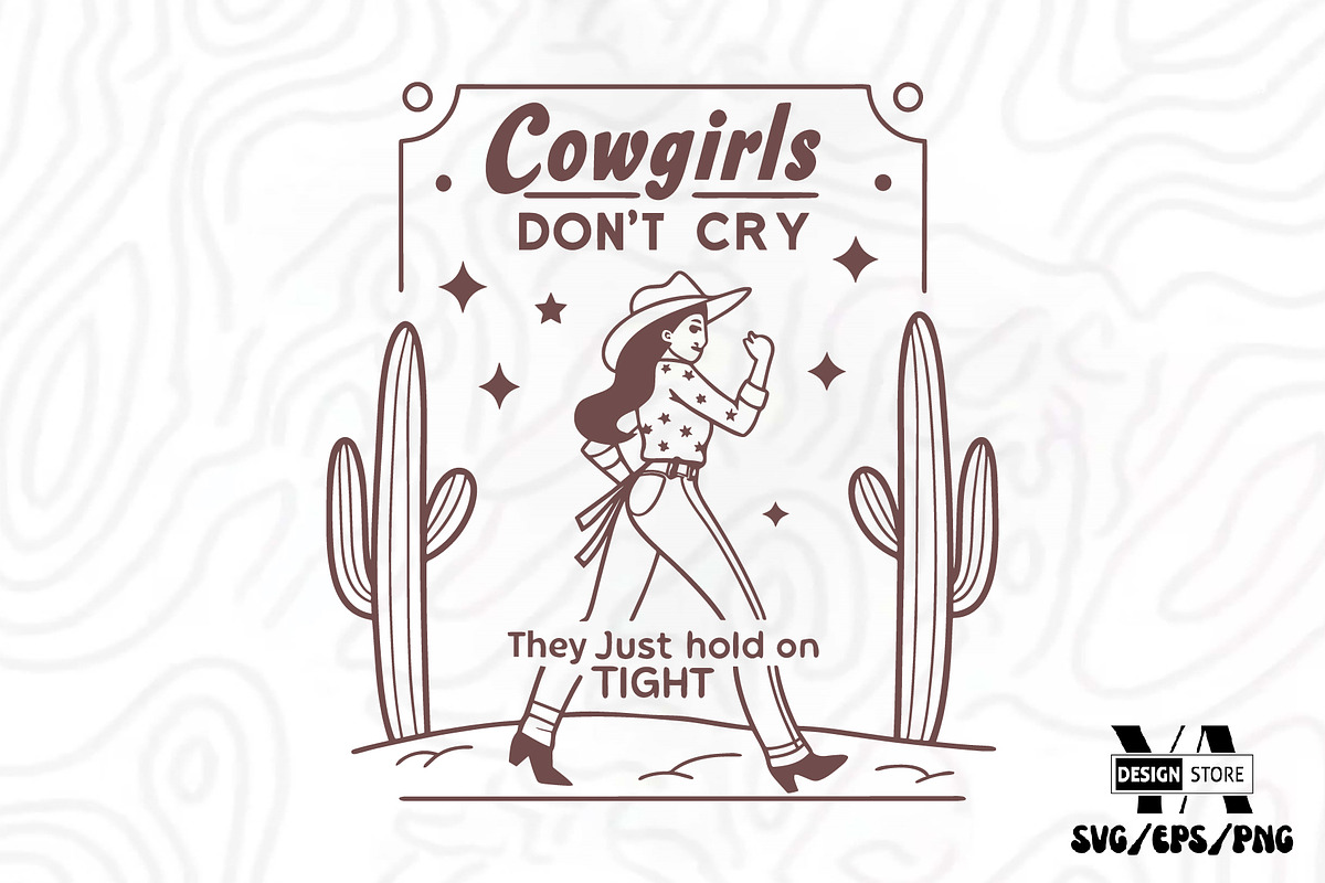Vintage Western CowGirl SVG Bundle, an Object Illustration by Ya_ Design Store (Photo 5 of 11)