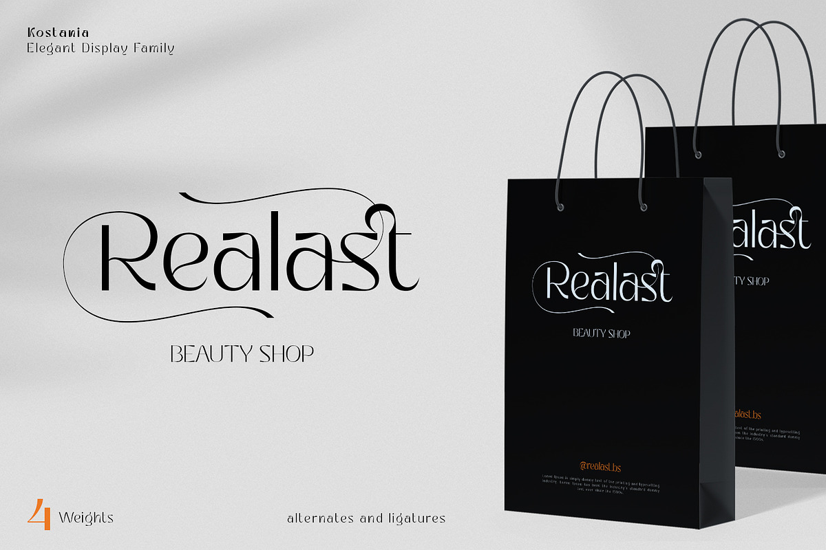 Kostania - Unique Display Font, a Sans Serif Font by Ekahermawan (Photo 5 of 13)