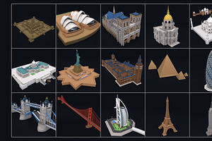 World Landmarks Monument Mega Pack