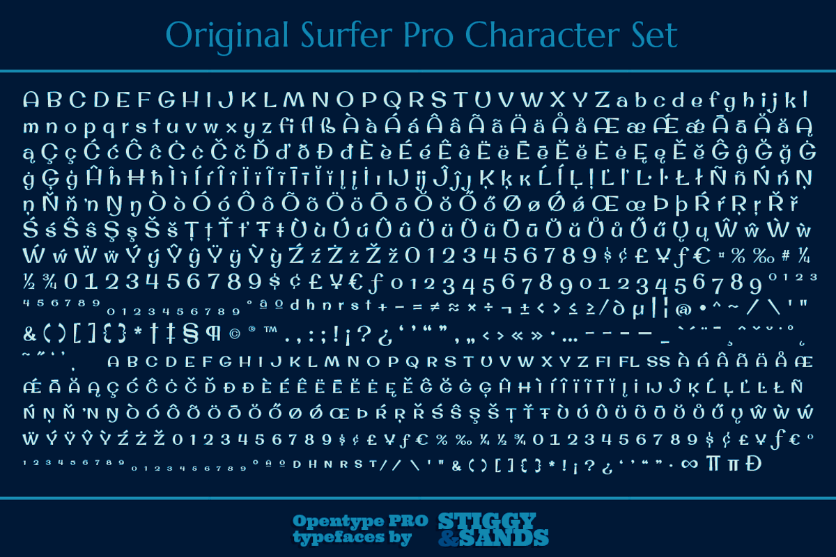 Original Surfer Pro, a Sans Serif Font by Stiggy & Sands (Photo 5 of 5)