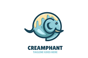 Creamphant Simple Mascot Logo, a Branding & Logo Template by Artnivora.Std