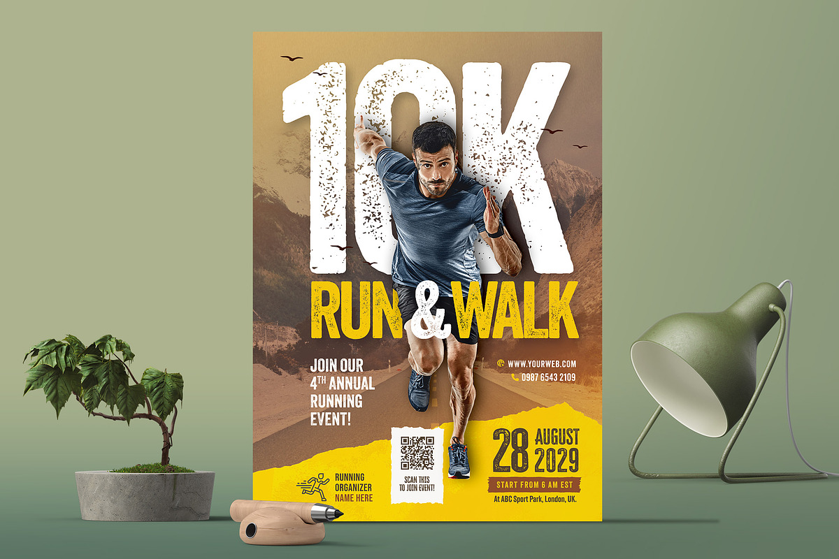Run & Walk Flyer Templat, a Flyer Template by Boostock (Photo 5 of 6)