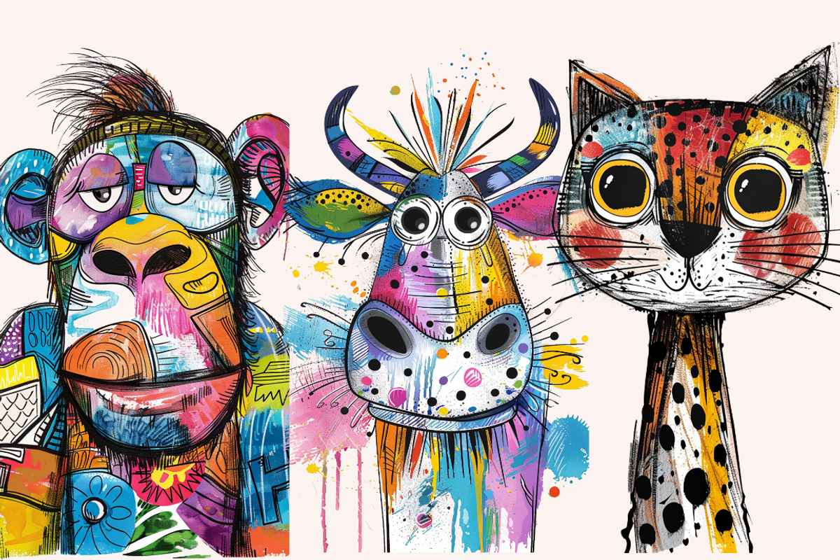 Doodle Cartoon African Animals, an Animal Illustration by PrintHaven Designs (Photo 10 of 10)