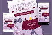 Valentine Dinner Flyer Set, a Flyer Template by Annora Studio (Thumbnail 2 of 6)